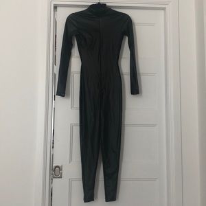 Sexy Halloween costume black catsuit one piece